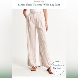 Abercrombie Linen Blend Tailored Pants XXS Short